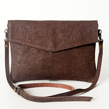 American Darling Envelope Embossed Full Grain Genuine Leather Western Women Bag Handbag Purse | for Cute